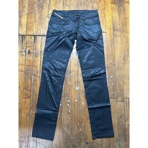 Diesel Jeans Womens Size 26 Gray Denim Regular Fit Satin Pocket Dark Wash Preppy